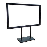 Eddie's Countertop Sign Holder - 7" H x 11" W - 4" Posts - Matte Black - 6 Pack (130072-6)-Counter Sign Holder