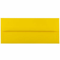 JAM Paper #10 Business Coloured Envelopes - 4.125" x 9.5" - Yellow Recycled - 50 Pack-Colour: Yellow Envelopes