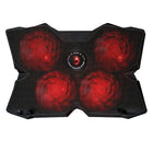 Marvo Tech FN-30 Quad Fan Laptop Cooling Pad, Red-Laptop Cooling Pad