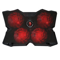 Marvo Tech FN-30 Quad Fan Laptop Cooling Pad, Red-Laptop Cooling Pad