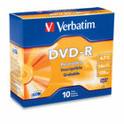 Verbatim AZO DVD-R 4.7GB 16X Slim Case with Branded Surface, 10 pack-DVD-R Write Once