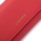 Champs RFID Trifold Expandable Wallet -  Red-9 credit card slots