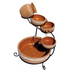 Koolatron Solar Cascading Fountain, 5-Tier-Natural terracotta