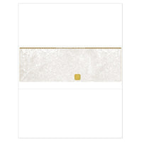 Deluxe Middle Laser Cheque Tan with Gold Hologram, English, 8.5" x 11", 500 Pack-Laser cheque with hologram
