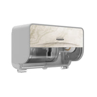 Kimberly-Clark Professional ICON Coreless Standard Roll Toilet Paper Dispenser 2 Roll Horizontal - Warm Marble Design Faceplate-1 Dispenser and 1 Warm Marble Design Faceplate per Case