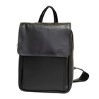Ashlin Mariah Ladies' Purse-Knapsack with Zippered Organizer, Credit Card Pockets, Black-Purse-Knapsack with Zippered Organizer. The main bag has a flap closure, and underneath there is a zippered compartment, Phone pocket, and gusseted pocket. The front panel has 2 zippered pockets for easy outside access. Back organizer has multiple credit cards