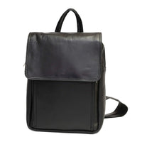 Ashlin Mariah Ladies' Purse-Knapsack with Zippered Organizer, Credit Card Pockets, Black-Purse-Knapsack with Zippered Organizer. The main bag has a flap closure, and underneath there is a zippered compartment, Phone pocket, and gusseted pocket. The front panel has 2 zippered pockets for easy outside access. Back organizer has multiple credit cards