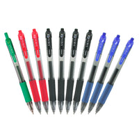 Zebra Sarasa Gel Pens Retractable – 0.7 mm – Assorted – 10 Pack-Soft latex-free rubber grip
