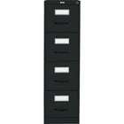 Staples Vertical Letter File Cabinet, 4 Drawer, Black-Heavy-duty 3-piece, ball-bearing slide suspension for drawers that glide smoothly