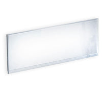 Azar Displays Acrylic Header Sign, 4" x 8" (700044)-Made with a clear design to ensure sign is visible