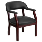 Flash Furniture Black Vinyl Luxurious Conference Chair with Accent Nail Trim-Traditional Style