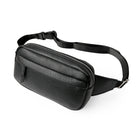 Nicci Waist Bag with Web Strap - Black-Black - Polyurethane