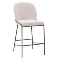CorLiving DDW-420-B Blakeley Counter Height Barstool in Light Grey-Beautifully upholstered in soft, high-quality, durable fabric