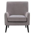 CorLiving LSS-301-C Elwood Modern Accent Chair in Grey-Beautifully upholstered in soft luxe velvet fabric