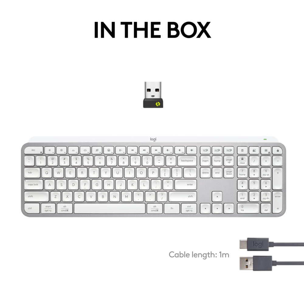 Logitech MX KEYS S ホワイト MX Keys S for Mac Wireless Keyboard | Logitech