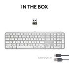 Logitech MX Keys S Wireless Keyboard - Pale Grey-Weight: 1.78 lb
