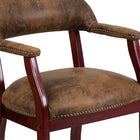 Flash Furniture Bomber Jacket Brown Luxurious Conference Chair with Accent Nail Trim-Contoured Cushions