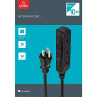 Globe Audiovisual Power Cord, 10m, 3-Outlet-Ideal for A/V equipment and general office use