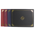 St. James Document/Certificate Holders - Gold Foil - Linen Finish - Burgundy - 5 Pack-Premium 230g linen textured cover stock paper with elegant gold foil design