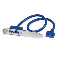 StarTech USB 3.0 A Female Slot Plate Adapter, 2 Port-Adds two USB 3.0 ports for faster transfer rates with USB 3.0 devices, while still supporting USB 2.0 and USB 1.1 devices