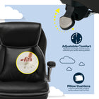 Serta SMT Brinkley Executive Chair - 27-1/2" W x 30" D x 43"-46" H - Black-Dimensions: 27-1/2"W x 30"D x 43"-46"H