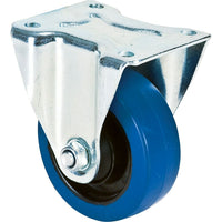 Kleton Blue Caster, Rigid, 4" (101.6 Mm), Rubber, 350 Lbs. (158.8 Kg.) - 12 Pack-Bolt Hole Size 3/8" (9.52 mm)