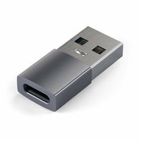 Satechi Aluminum Type A to Type C Adapter - Space Grey-With the Satechi USB to USB-C Adapter, you can finally connect your newer Type-C devices to legacy USB ports