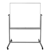 Luxor 48" x 48" Mobile Double-Sided Magnetic Whiteboard-1" aluminum frame gives board a sleek look, magnetic surface operates as a bulletin board area for additional communication