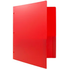 JAM Paper Plastic Heavy Duty 3 Hole Punched 2 Pocket School Folders, Red, 108 Pack (383HHPREA)-Shipping weight: 13.6 lbs