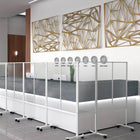 Eddie's Mobile Shield 70"H x 45"W x 21"D Acrylic/Metal Plexiglass Sneeze Guard/Divider-White Semi-Gloss with Clear Acrylic Sheets