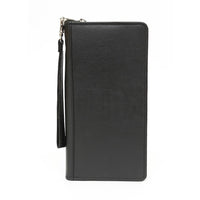 Ashlin Monaco Rfid Zippered Ticket Wallet, Black-RFID zippered ticket and passport cover with card pockets and passport pocket. Our ASHLIN RFID blocking wallet provide protection to your credit cards that have a Pay pass feature or other cards with embedded IDs. Our Ashlin RFID products have a thin metallic layer built in