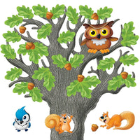 Trend Enterprises Bulletin Board Set, Big Oak Tree, 152 Pack-Used for job charts, teaching activities, learning centers and as idea starters. Set for grades PreK - 2 includes 3' x 5' adjustable 3 piece tree, 30 leaves and 8 creatures.