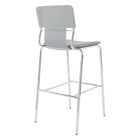Avenue Six 30" Dorado Vinyl with Chrome Base Bar Stools, Grey, 2 Pack-Chrome Base