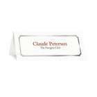 St. James Classic Place Cards - 1-3/4 x 4-1/4" - Laser/Inkjet Printable - White - Silver Foil - 60 Pack-Premium 65 lb cover paper, classic silver foil