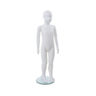 Can-Bramar  Child Abstract Unbreakable Mannequin - Glass Base - Age 3-4 Years - Blown White (PL-K12)-Straight Arms for Easy Dressing
