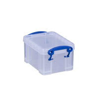 Really Useful Boxes 0.3L Storage Box, Clear-A real solution to office, home and warehouse storage