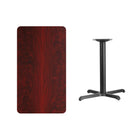 Flash Furniture 24'' x 42'' Rectangular Laminate Table Top, Mahogany with 22'' x 30'' Table-Height Base (XUMA2442T2230)-Top Size: 24"W x 42"L