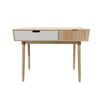 J&R Home Collection Leo 2-Tone Desk with Flip Up-Made with Pinewood, Melamine Lam Board (CarbP2) with PVC edging