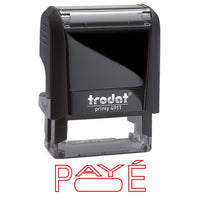 Trodat Printy ''PAYE'' with Window Climate Neutral Self-Inking Stamp 4911-High-quality stamp with nontoxic, water-based ink