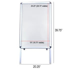 Eddie's A-Frame White Marker Board and Sign Holder - 28.75" x 18.75" (Writing Area) - Aluminum (130445-1)-28.75" x 18.75" (Writing Area)