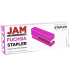 JAM Paper Office & Desk Sets, Tape Dispenser Stapler Pack of Staples, Fuchsia (33758PI)-Our Staplers & Tape Dispensers are very sturdy and durable! Fashioned from High Quality Hard Plastic with a smooth finish & a weighted rubber base to prevent slipping