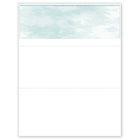Deluxe Top Laser Cheque - English - 8.5" x 11" - Green - 500 Pack-Blank Cheque stock for use with Custom Accounting Software