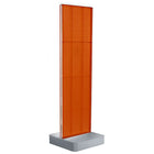 Azar Displays 4-Sided Pegboard Floor Display, Studio Base, Orange (700770-ORG)-Pegboard display fixture