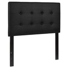Flash Furniture Lennox Tufted Upholstered Twin Size Headboard - Black Vinyl-Panel Headboard