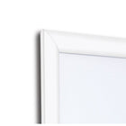 SECO Snap Poster Frame Case - 8.5" x 11" - White-Includes a UV resistant, anti-glare PVC front sheet to protect the poster from outside elements