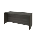 Bestar Prestige Desk Shell, Bark Grey & Slate-Deluxe PVC edge