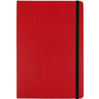 JAM Paper Hardcover Lined Notebook with Elastic Closure, Large, 5.88 x 8.5 Journal, Red, 2 Pack (340526610g)-Red
