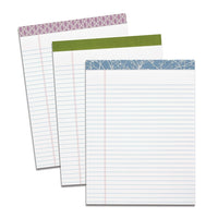 Staples Single Fashion Writing Pad - 8-1/2" x 11-3/4" - Wide-Ruled - 50 Sheets - Assorted Colours-Assorted colour fashion headtapes