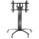 TygerClaw Mobile TV Stand for 32" - 55" TV, 39.4" x 22.7" x 43.3", Black-LCD Public Mobile Cart with 360 degrees rotation