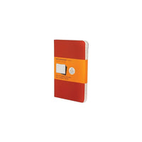 Moleskine Cahier Pocket Ruled Journal - 3-1/2" x 5-1/2" - Red - 3 Pack-Pocket size (3 - 1/2" x 5 - 1/2")